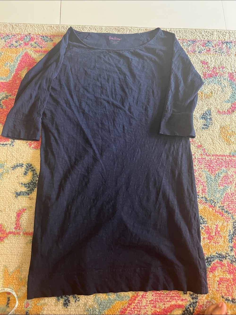 Lilly Pulitzer Navy Short Sleeve Scoop Neck Tee